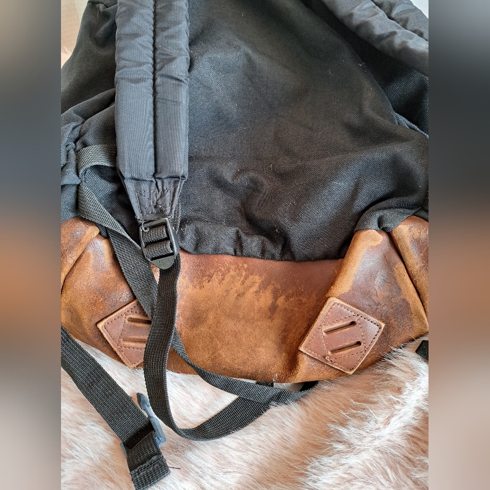 Vintage 90's JANSPORT backpack leather bottom - Picture 5 of 12